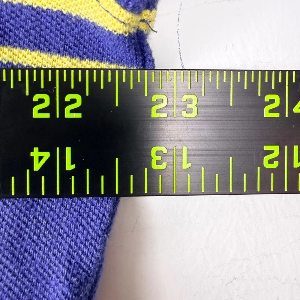 Vintage 90s Polo Sport Ralph Lauren Polo Shirt Men Large Blue Yellow Stripe Prep